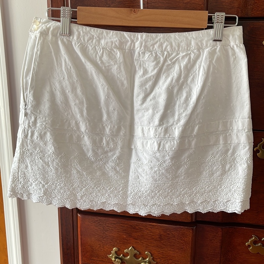 White eyelet skirt